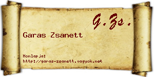 Garas Zsanett névjegykártya